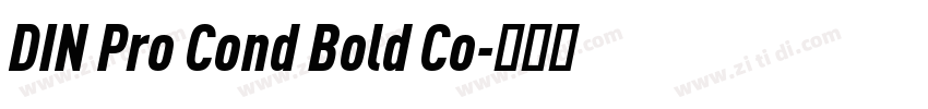 DIN Pro Cond Bold Co字体转换